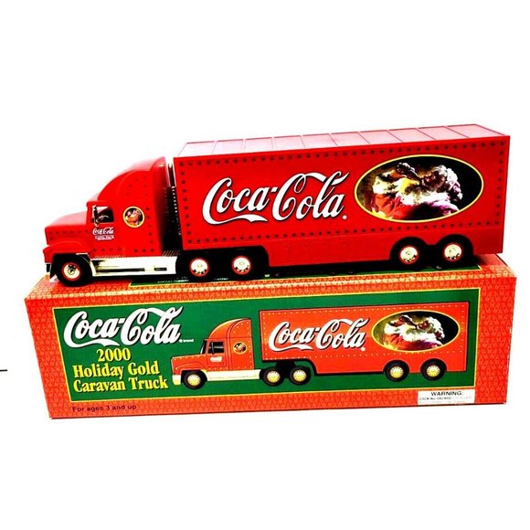 Toys 200 Cocacola Holiday Gold Caravan Truck Limited Edition Battery
